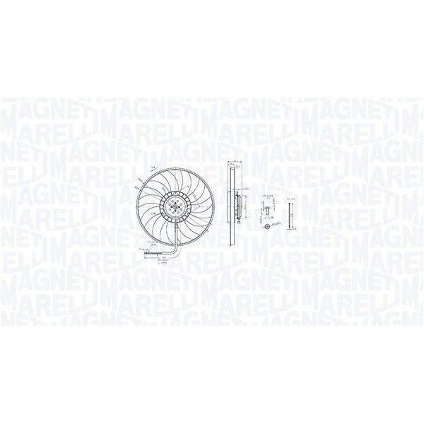 Magneti Marelli 069422848010 Ventola Raffreddamento Motore Ventola Radiatore Per Audi A6 Avant (4F5, C6) Radiatore Acqua Ø382Mm-image