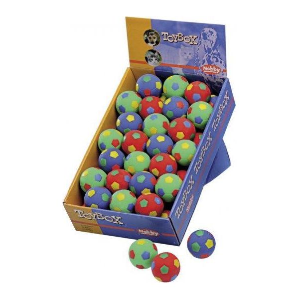 Nobby Palline Di Gomma Piuma Multicolore Display 48 Pezzi Di 4,6 Cm-image