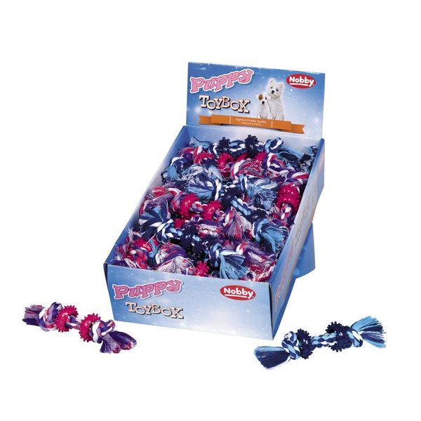 Nobby Rope Toy, Corda Con Gomma Piena Per Cuccioli Display 48 Pezzi, 30 G, 16 Cm-image