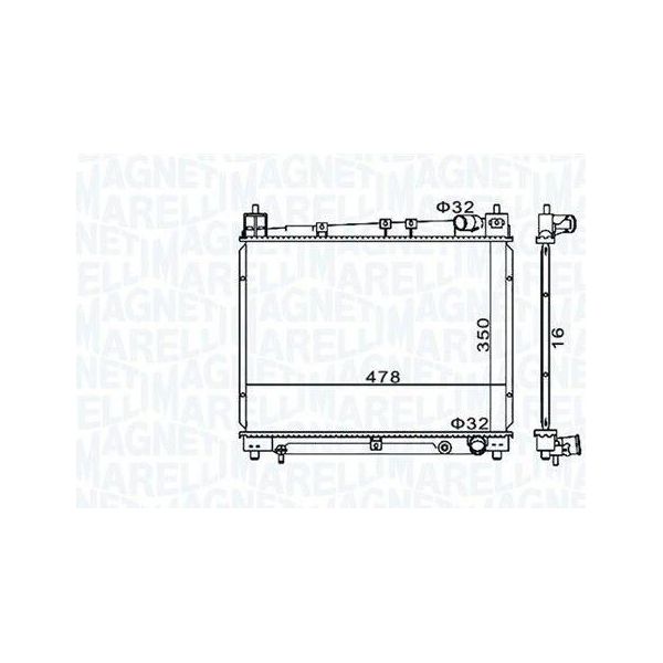 Magneti Marelli 350213152900 - Oe 16400 21060 Radiatore, Raffreddamento Motore Per Yaris (P1), Yaris Verso (P2)-image