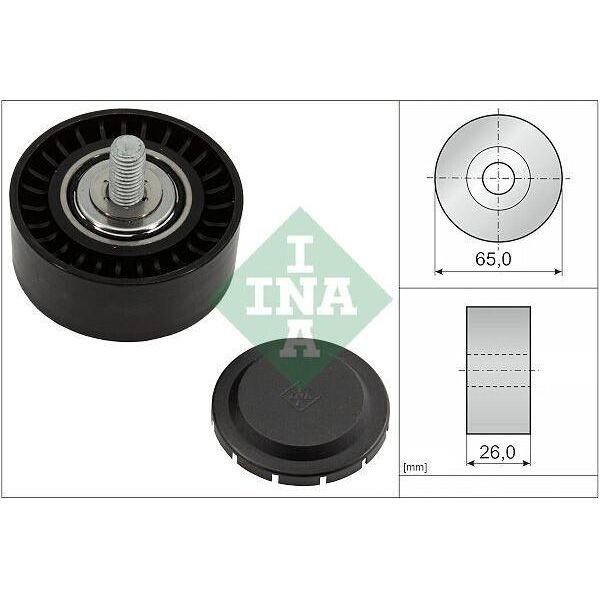 Ina 532 1113 10 Puleggia Di Rinvio Cinghia Trapezoidale Scanalata Per Audi A6 Avant (4A5, C8) Q7 (4MB) A6 Berlina (4A2, C8) Q8 (4MN) A7 Sportback (4KA) A6 C8 Allroad-image