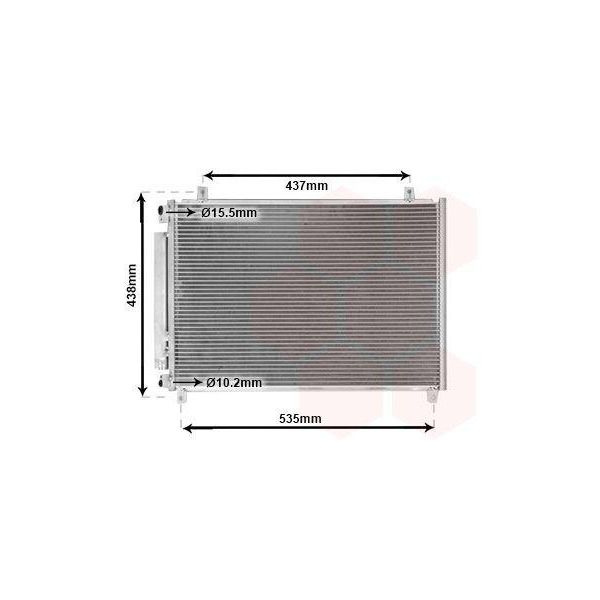 Van Wezel 52015708 Condensatore Climatizzatore Condensatore Climatizzatore Per Suzuki Baleno Ii Hatchback (Fw, Ew) + Essiccatore-image