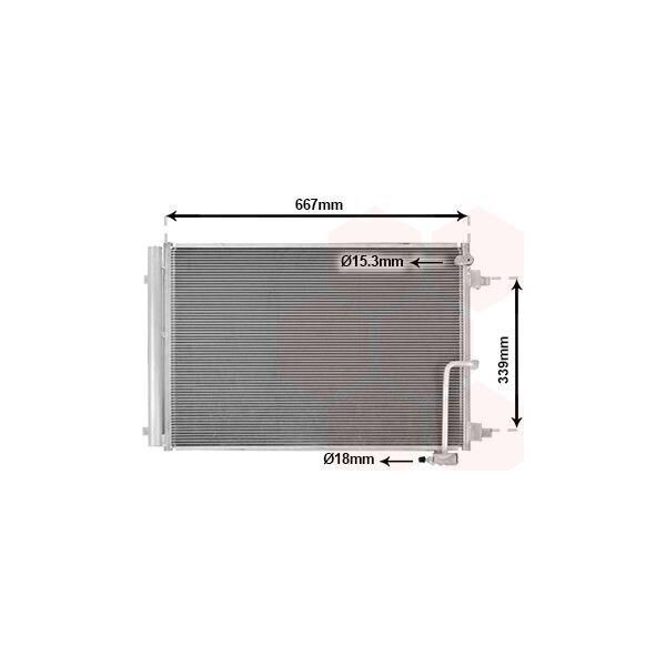 Van Wezel 03015700 - Oe 4H0260403M Condensatore Aria Condizionata Con Essiccatore Per A8 (4H)-image
