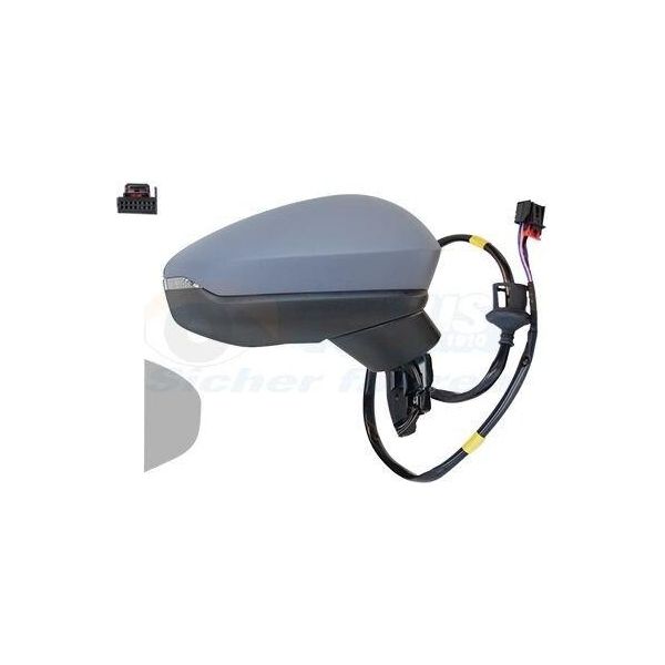 Van Wezel 0367808 Specchietto Esterno Specchietto Laterale Destro Per Audi A3 Sportback (8YA) Convesso Riscaldato Primerizzato-image