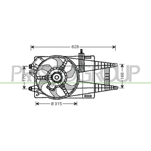 Prasco FT133F005 - Ventilatore Radiatore Oe 51721477 Per Idea, Punto-image