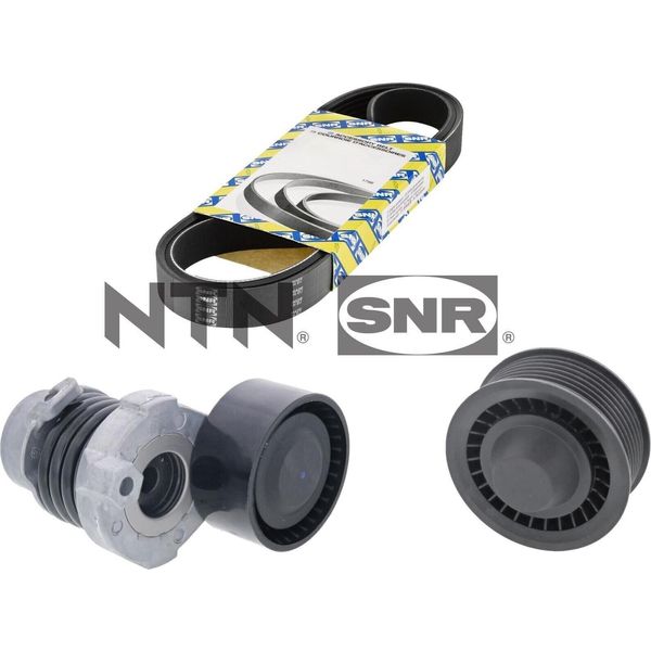 Set Di Cinghie Ntn Snr KA855.35 Con Nervatura A V Per Renault Megane Iii Grandtour (KZ0/1) Clio Iv Hatchback (Bh) ScéNic Iii (JZ0/1) Grand ScÉNic Iii (JZ0/1)-image