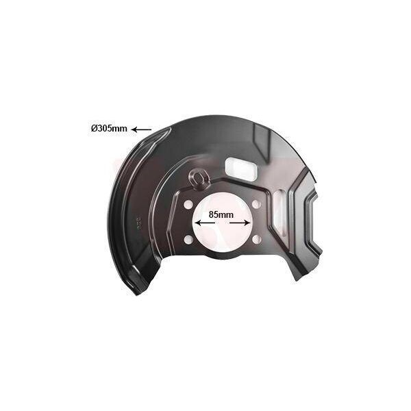 Van Wezel Parafango Disco Freno Per Renault Kadjar (Ha, Hl) Anteriore Sinistro 3391371 Piastra Di Ancoraggio-image