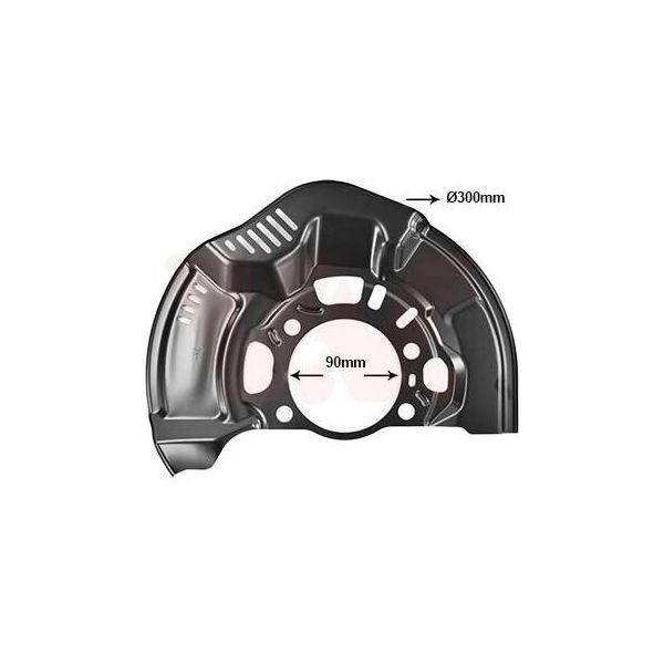 Van Wezel Parafango Disco Freno Per Toyota Auris (NRE15, ZZE15, ADE15, ZRE15, NDE15) Anteriore Sinistro 5405371 Piastra Di Ancoraggio-image