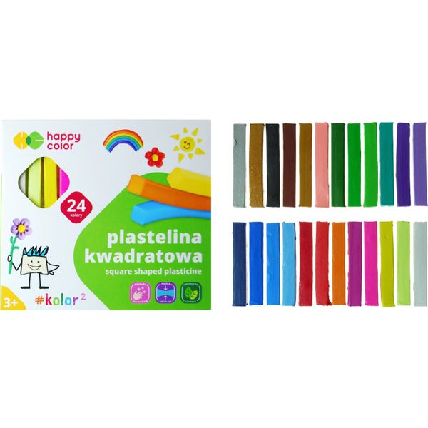Plastilina Quadrata Per La Scuola 24 Colori Happy Color-image