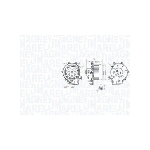 Magneti Marelli 069412763010 Motore Ventola Ventilatore Interno Adatto Per MERCEDES-BENZ Classe C Berlina (W203) Classe C Station Wagon (S203) Clk (C209)-image