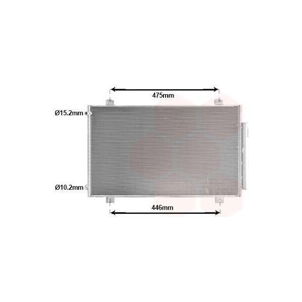 Van Wezel 25015711 Condensatore Climatizzatore Condensatore Climatizzatore Per Honda Civic X Hatchback (Fc, Fk) + Essiccatore-image
