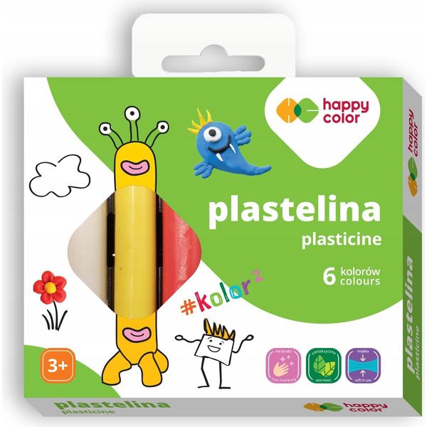 Plastilina Scolastica Rotonda 6 Colori Happy Color-image