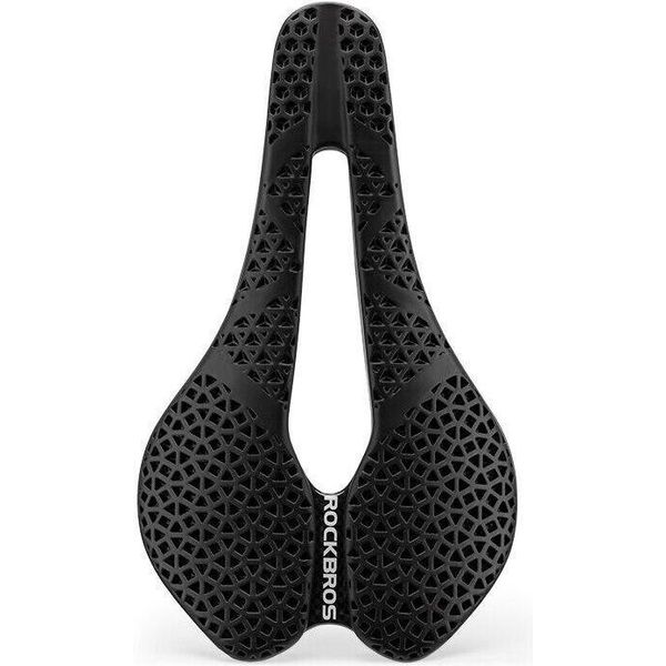 Rockbros Sella Per Bicicletta Da Strada Sella Per Bicicletta Da Strada Con Stampa 3D In Carbonio Che Assorbe Gli Urti, Selle Per Bicicletta Unisex, Nero-image