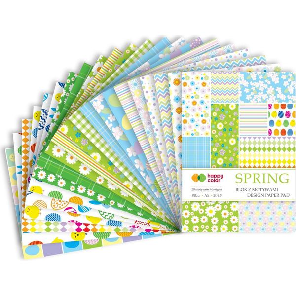 80G Pattern Block A5 20 Fogli Spring Happy Color-image