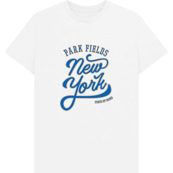 Park Fields - Maglietta "New York State Of Mind"" Per Uomo/Donna Unisex PN1738 (3XL) (Bianco)"-image