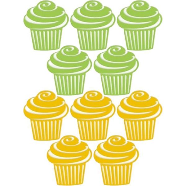 Amscan - Decorazione Per Cupcake, Carta, Ritaglio SG39309 (Taglia Unica) (Giallo/Verde)-image
