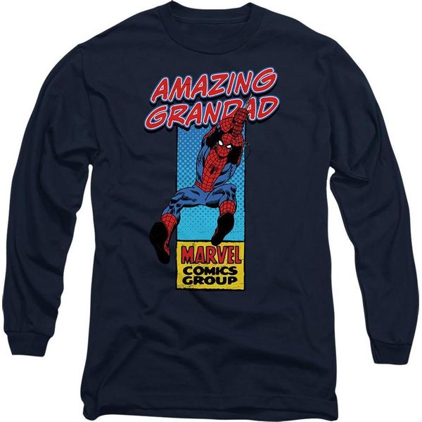 Marvel Comics - Maglietta "Amazing Grandad"" Da Uomo TV23944 (S) (Navy)"-image