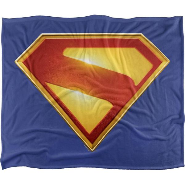 Superman - Coperta Con Logo A Colori, Setosa E Morbida TV23989 (Taglia Unica) (Blu/Colore)-image
