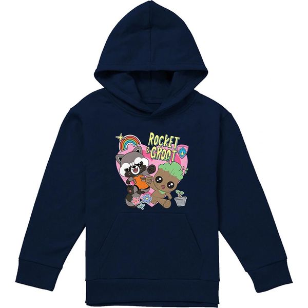 Guardiani Della Galassia - Felpa Con Cappuccio "Bff"" Per Bambini, Pullover TV24127 (116) (Navy)"-image