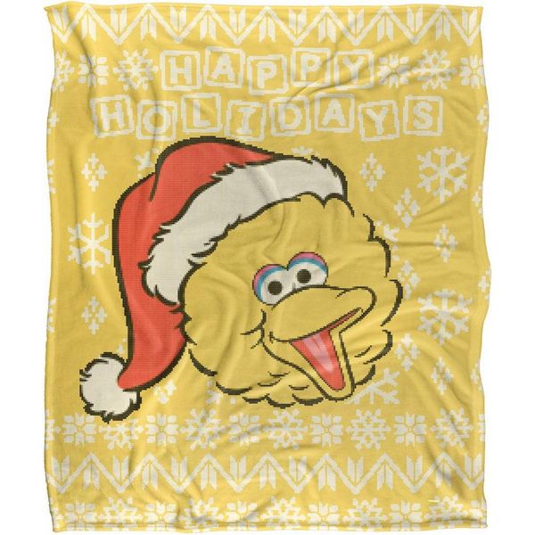 Sesame Street - Coperta Di Natale, Setosa E Morbida TV24281 (Taglia Unica) (Giallo)-image