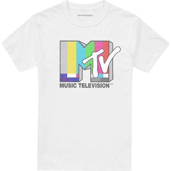 Mtv - T-Shirt Uomo/Donna Unisex TV24669 (S) (Bianco)-image