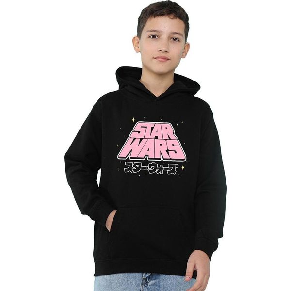 Star Wars: Una Nuova Speranza - Felpa Con Cappuccio Per Bambini, Logo TV24725 (152-158) (Nero)-image