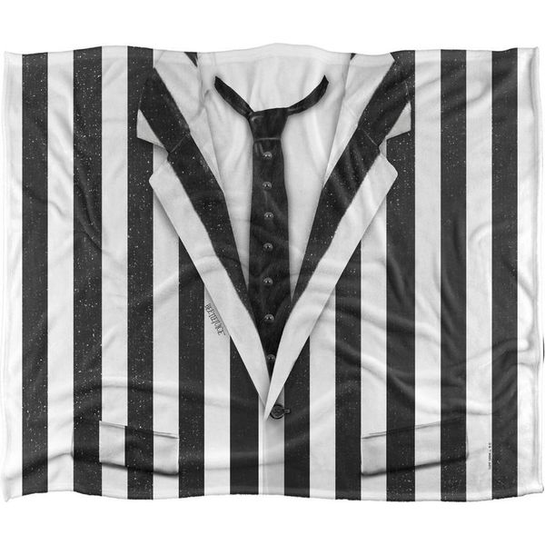 Beetlejuice - Coperta Per Giacca Da Abito, Setosa E Morbida TV24712 (Taglia Unica) (Nero/Bianco)-image
