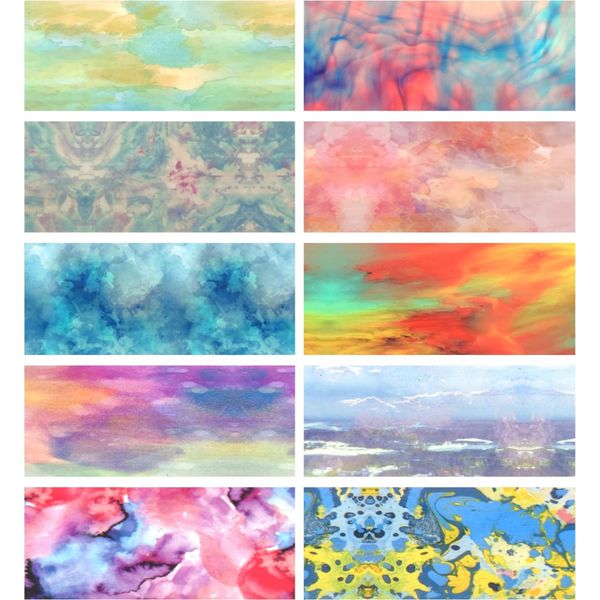 10X Transferfolios 10Cmx4Cm Aquarell Set-image