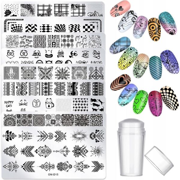 25 Piastre + Set Di Timbri Per Nail Art-image