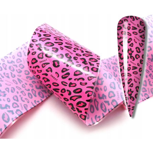 Transferfolia 10Cmx4Cm Rosa Leopard-image