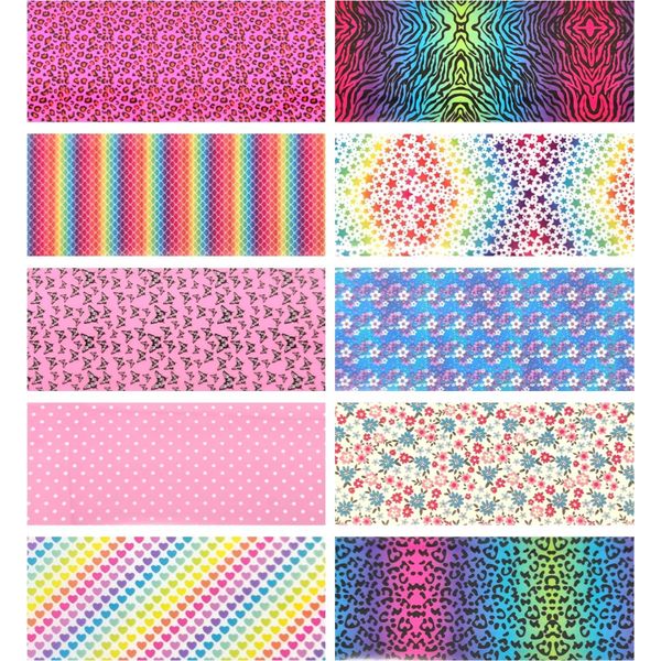 10X Transferfolios 10Cmx4Cm Regenbogenblumen Set-image