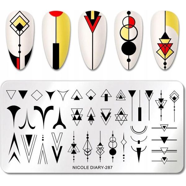 Nailart Stamping Platte Geometrie-image
