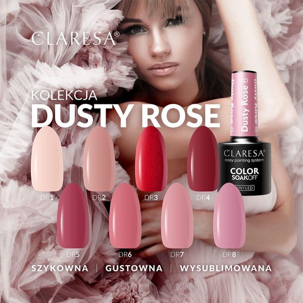 Smalto Per Unghie Ibrido Claresa Dusty Rose - 5 G Selezione-image