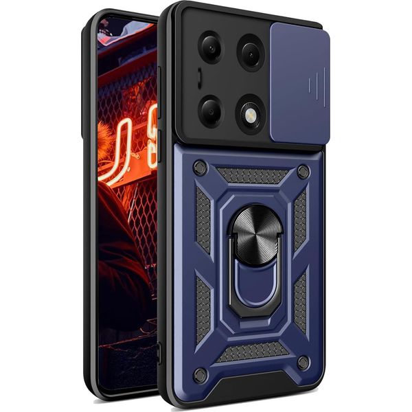 Camshield Pro Case Til Xiaomi Redmi Note 13 Pro 4G / Poco M6 Pro 4G Navy Blue-image