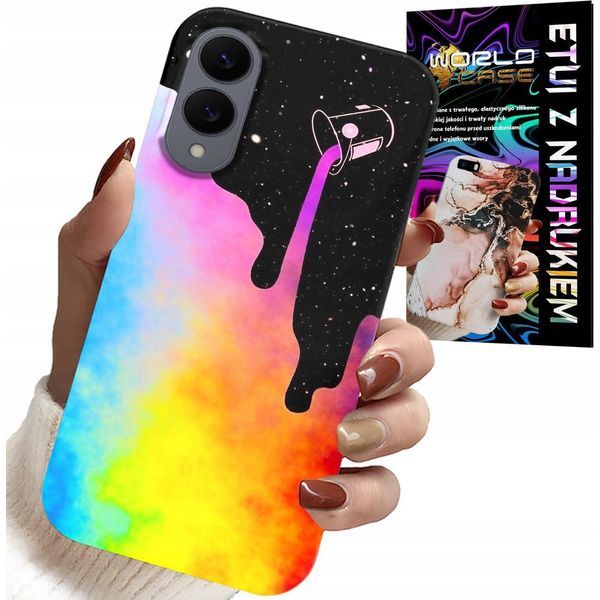 Custodia Per Samsung Galaxy S25 Edge - Motivi Colorati Arcobaleno, Vernice + Lamina-image