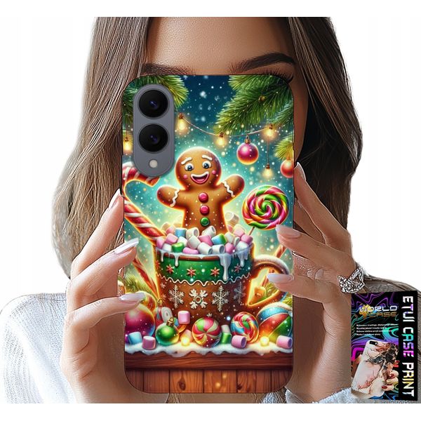 Custodia Per Samsung Galaxy S25 Edge - Disegni Natalizi Pan Di Zenzero + Vetro-image