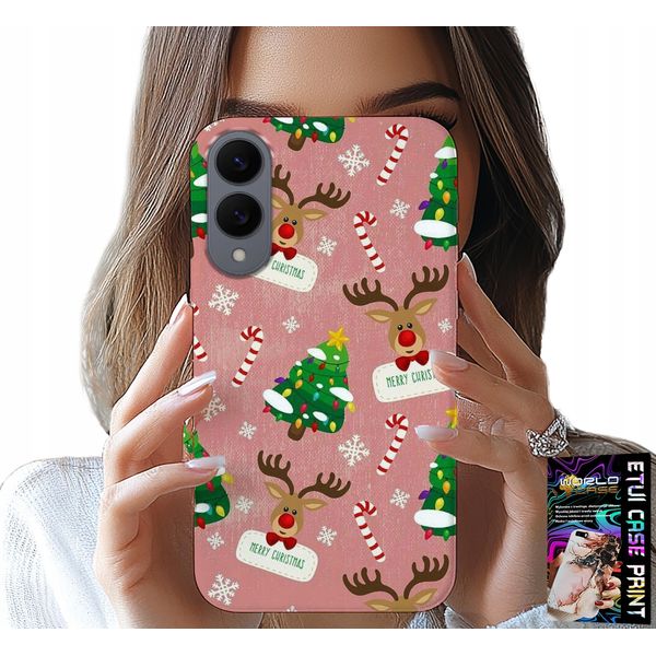 Custodia Per Samsung Galaxy S25 Edge - Renna Di Natale Alberi Di Natale Disegni Di Canna-image