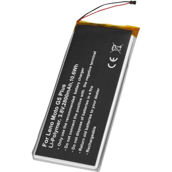 Avizar, Batteria Li-Polymer Moto G5 Plus 3.8V Compatibile HG40, Nero-image