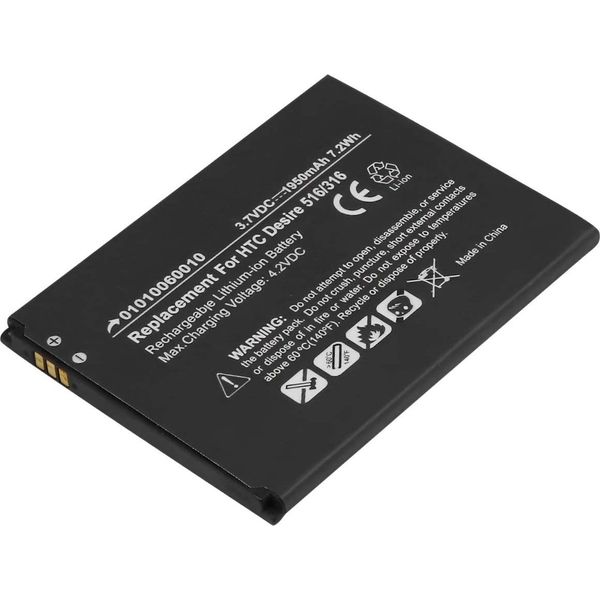 Avizar, Batteria Agli Ioni Di Litio Htc Desire 516 3,7V 1950Mah Compatibile, Nero-image