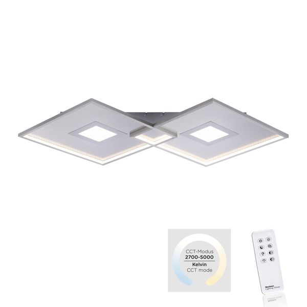 Paul Neuhaus LED Deckenleuchte "Amara", Grau (Stahlgrau), 2, 1 Stk., Leuchten, Fernbedienung, Infrarot Inkl., LED Deckenleuchte-image