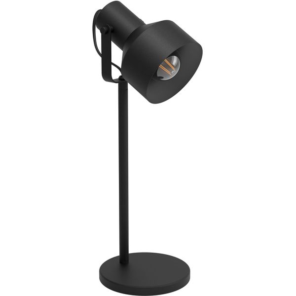 Eglo Tischleuchte "Casibare", Schwarz, H: 49Cm, 1 Stk., Leuchten, Tischleuchte Industrial, Nachttischlampe, Wohnzimmerlampe, E27 Fassung, Tischleuchte-image