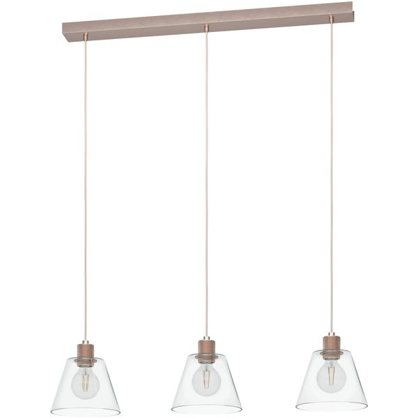 Eglo HäNgeleuchte "Copley", Rosa (RoséGoldfarben), H: 110Cm, 1 Stk., Leuchten, HäNgeleuchte Aus Stahl, Alu - Exkl. E27 - 40W, HäNgeleuchte-image