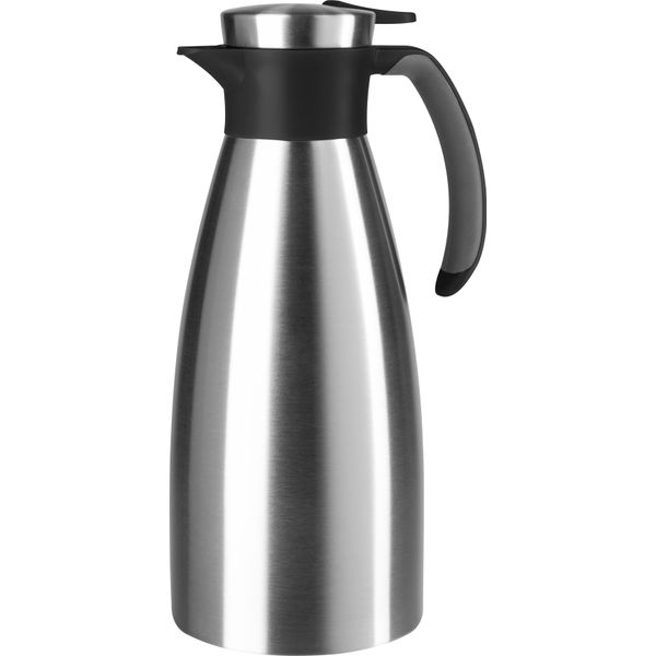 Emsa 514499 Caraffa Sottovuoto Soft Grip, 1,5 Litri, Nero / Acciaio Inox-image