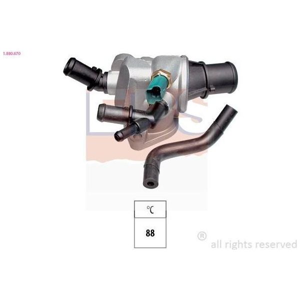 Eps Termostato Liquido Di Raffreddamento 88°C Per Fiat Croma (194) Per Alfa Romeo 159 Sportwagon (939)-image