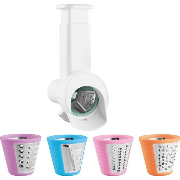 Sencor Stx 014 Affettatrice E Grattugia Speciale Per Frutta, Verdura, Mandorle, Noci, 5 Accessori Intercambiabili, Per Robot Da Cucina Stm 635X, Insalatiere-image