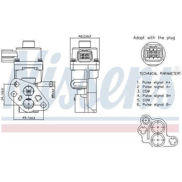 Nissens 98341 Valvola Egr Per Vw Golf Iv Hatchback (1J1) Valvola Di Ricircolo Dei Gas Di Scarico-image