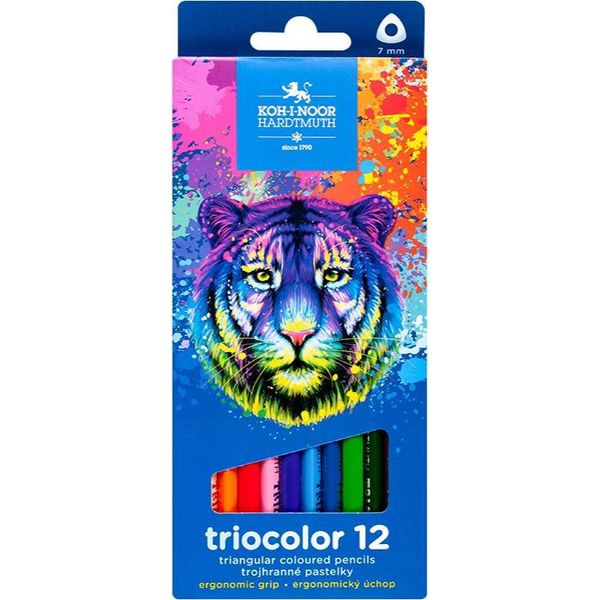 Pastelli Da Artista Tricolore - 12 Pezzi Di Magia Cromatica Per Creare Opere D'arte Indimenticabili! Perfetti Per I Giovani Artisti E Per La Scuola!-image