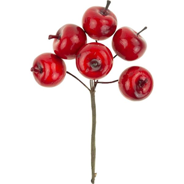 Mele Su Un Filo Frutti Artificiali Su Un Plettro Decorazioni Per L'albero Di Natale-image