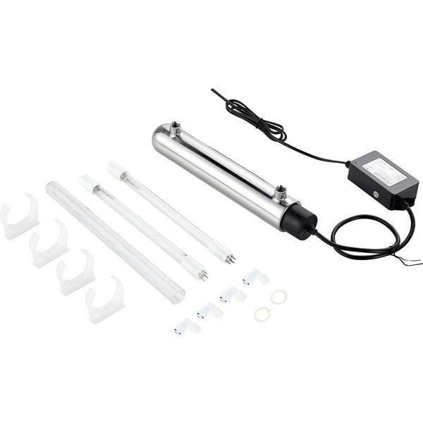 Vevor Depuratore D'acqua Uv 3,785 L/Min Filtro Depuratore D'acqua Ultravioletto Versatile Con Alloggiamento In Acciaio Inox, Filtro D'acqua Uv-image