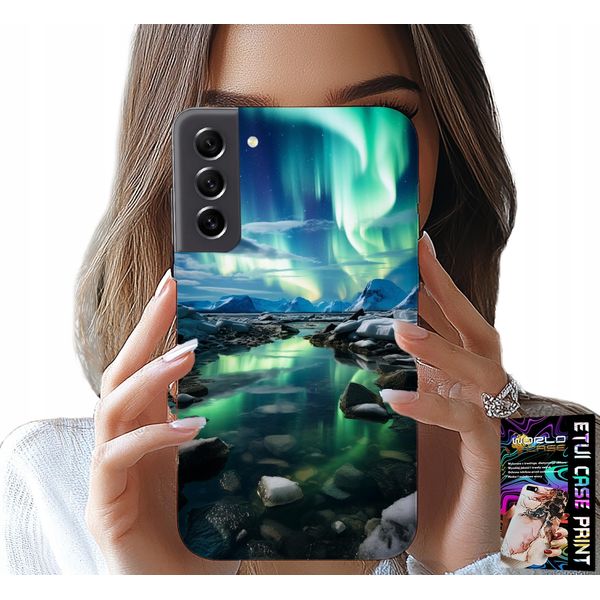 Custodia Per Samsung Galaxy S21 - Alaska Aurora Boreale + Vetro-image